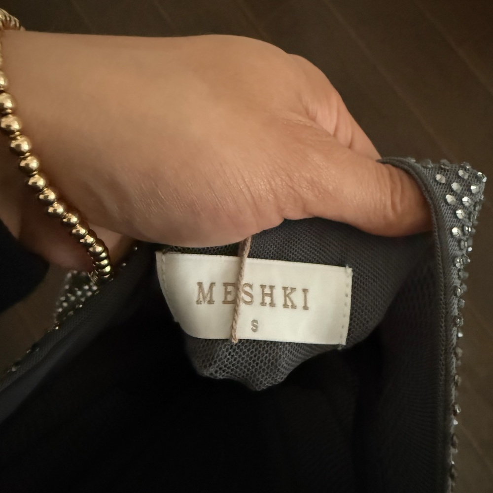 Meshki Glittering Gray Maxi Dress - Picture 6 of 7